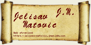 Jelisav Matović vizit kartica